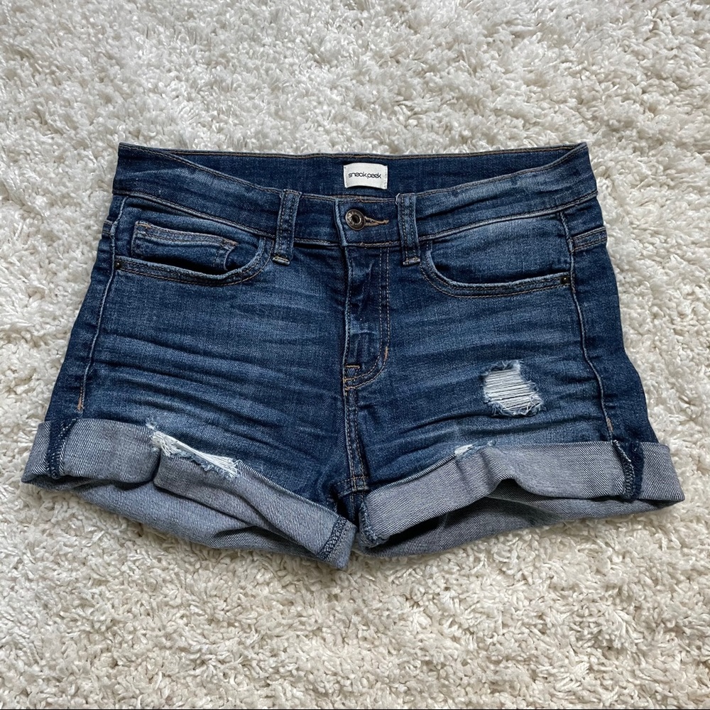 Mid Rise Jean Shorts - Picture 3 of 8